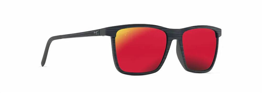NEW MAUI JIM unisex - one way sunglasses in grey stripe/ hawaii lava